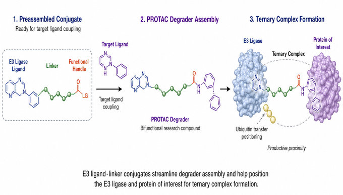 E3 ligase ligand-linker conjugates in ternary complex formation