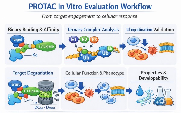 Mechanism-based PROTAC in vitro evaluation workflow