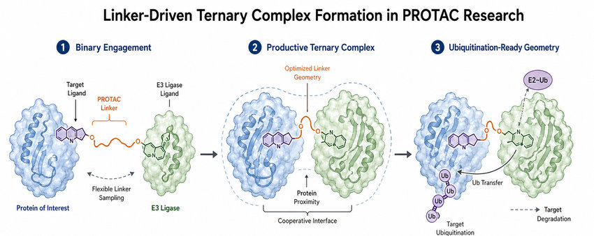 Mechanistic Role of PROTAC Linkers in Ternary Complex Formation